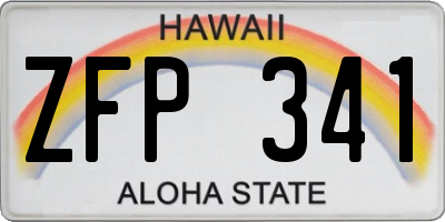 HI license plate ZFP341