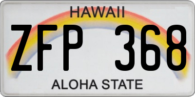 HI license plate ZFP368