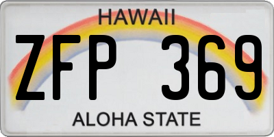 HI license plate ZFP369