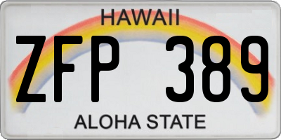 HI license plate ZFP389