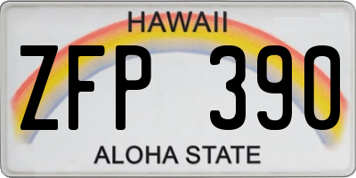 HI license plate ZFP390