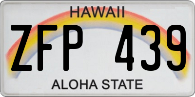 HI license plate ZFP439