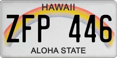 HI license plate ZFP446