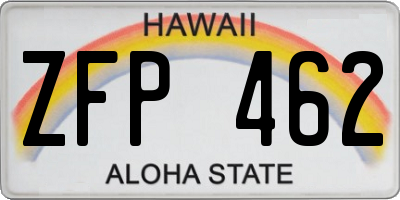 HI license plate ZFP462