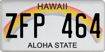 HI license plate ZFP464