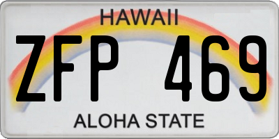 HI license plate ZFP469