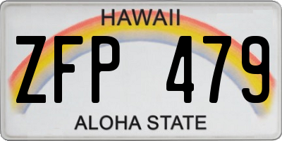 HI license plate ZFP479