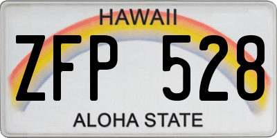 HI license plate ZFP528