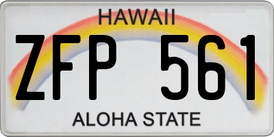HI license plate ZFP561