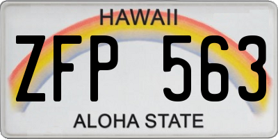 HI license plate ZFP563