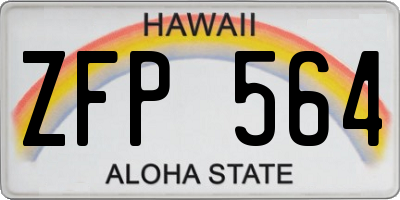 HI license plate ZFP564