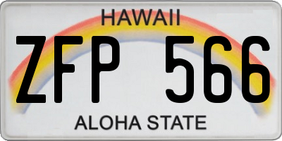 HI license plate ZFP566