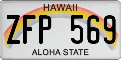HI license plate ZFP569