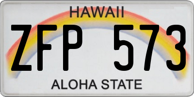HI license plate ZFP573