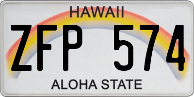 HI license plate ZFP574