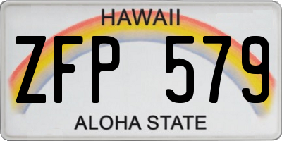 HI license plate ZFP579