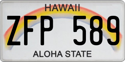 HI license plate ZFP589