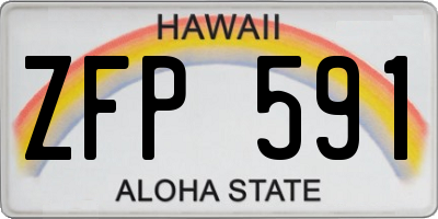 HI license plate ZFP591