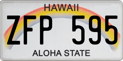 HI license plate ZFP595