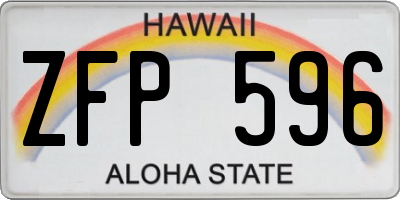 HI license plate ZFP596