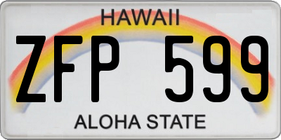 HI license plate ZFP599