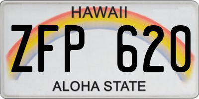 HI license plate ZFP620