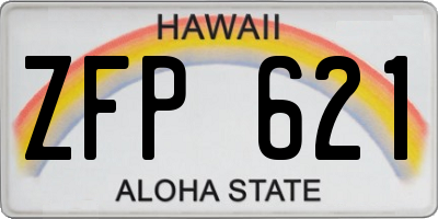 HI license plate ZFP621