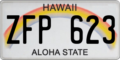 HI license plate ZFP623