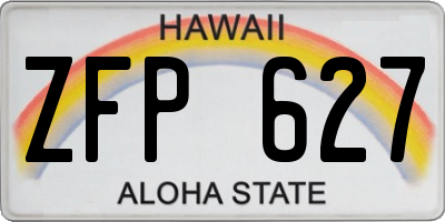 HI license plate ZFP627