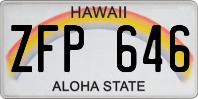HI license plate ZFP646