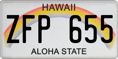 HI license plate ZFP655