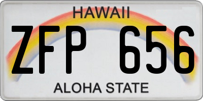 HI license plate ZFP656