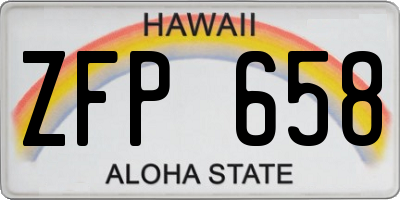 HI license plate ZFP658