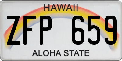 HI license plate ZFP659