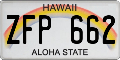 HI license plate ZFP662