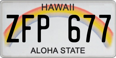 HI license plate ZFP677