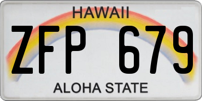 HI license plate ZFP679