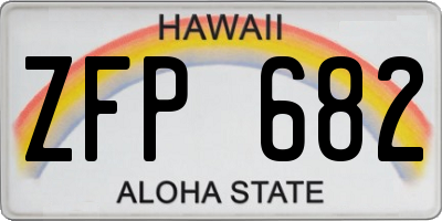 HI license plate ZFP682