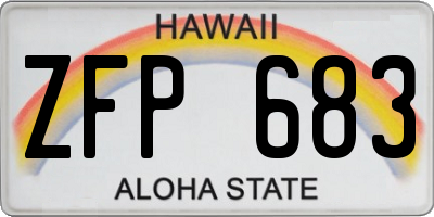 HI license plate ZFP683