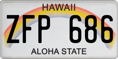 HI license plate ZFP686