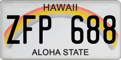 HI license plate ZFP688