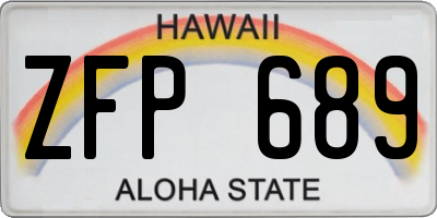 HI license plate ZFP689