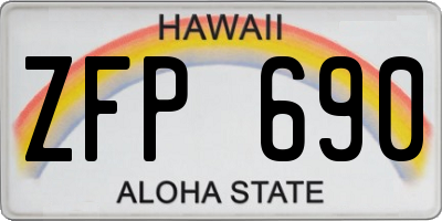 HI license plate ZFP690