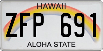 HI license plate ZFP691