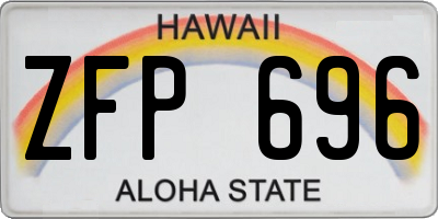 HI license plate ZFP696