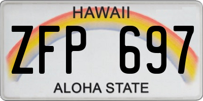 HI license plate ZFP697
