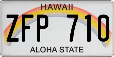 HI license plate ZFP710