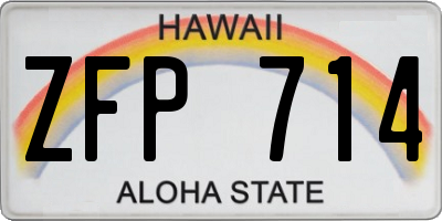 HI license plate ZFP714