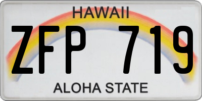 HI license plate ZFP719