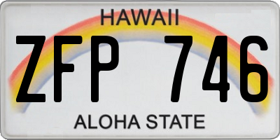 HI license plate ZFP746